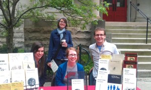 Haley Crigger, Robin LaMer Rahija, Morgan Adams, and Chris at the Carnegie Center's Book Fair in May 2013